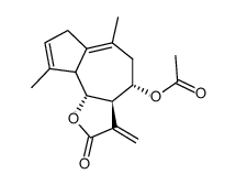 (3aR)-4β-Acetoxy-3aβ,4,5,7,9aβ,9bα-hexahydro-6,9-dimethyl-3-methyleneazuleno[4,5-b]furan-2(3H)-one结构式