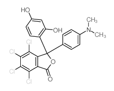 1(3H)-Isobenzofuranone,4,5,6,7-tetrachloro-3-(2,4-dihydroxyphenyl)-3-[4-(dimethylamino)phenyl]- picture