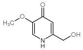 2-(hydroxymethyl)-5-methoxy-1H-pyridin-4-one structure
