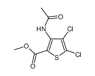 甲基 3-乙酰氨基-4,5-二氯噻吩-2-甲酸基酯结构式