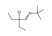 N-tert-butyl-2-chloro-2-ethylbutan-1-imine Structure