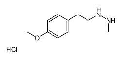 2-(4-methoxyphenyl)ethyl-(methylamino)azanium,chloride Structure