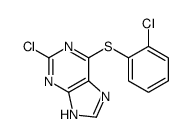 2-chloro-6-(2-chlorophenyl)sulfanyl-7H-purine结构式