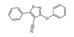 3-phenoxy-5-phenyl-1,2-thiazole-4-carbonitrile结构式