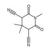 1,4,4-trimethyl-2,6-dioxo-piperidine-3,5-dicarbonitrile结构式