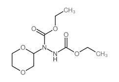 1,2-Hydrazinedicarboxylicacid, 1-(1,4-dioxan-2-yl)-, 1,2-diethyl ester Structure