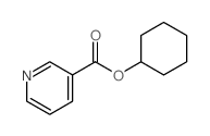 3-Pyridinecarboxylic acid, cyclohexyl ester structure
