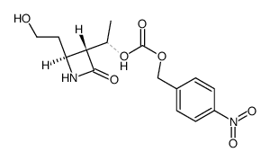 (+/-)-4β-(2'-hydroxyethyl)-3α-((1'R*)-p-nitrobenzyloxycarbonyloxyethyl)-2-azetidinone Structure
