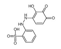 2-[2-(2-hydroxy-3,4-dioxocyclohexa-1,5-dien-1-yl)hydrazinyl]benzenesulfonic acid Structure