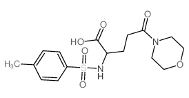 2-[(4-methylphenyl)sulfonylamino]-5-morpholin-4-yl-5-oxo-pentanoic acid structure