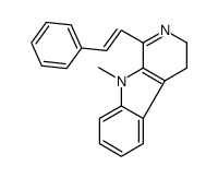 9-methyl-1-(2-phenylethenyl)-3,4-dihydropyrido[3,4-b]indole结构式
