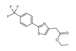 Ethyl2-{2-[4-(trifluoromethyl)phenyl]-1,3-thiazol-4-yl}acetate结构式