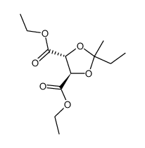 diethyl [4R-(2alpha,4alpha,5beta)]-2-ethyl-2-methyl-1,3-dioxolane-4,5-dicarboxylate结构式