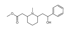 [6-(2-hydroxy-2-phenyl-ethyl)-1-methyl-piperidin-2-yl]-acetic acid methyl ester结构式