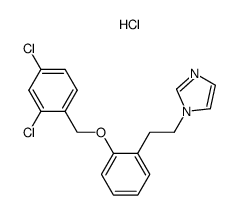 (2,4-Dichlorobenzyl)-{2-[2-(1-imidazolyl)-ethyl]-phenyl}-ether, hydrochloride Structure