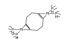 Pt2(μ-cyclo-octa-1,5-diene)(PEt3)4结构式