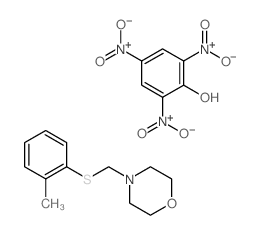 4-[(2-methylphenyl)sulfanylmethyl]morpholine; 2,4,6-trinitrophenol Structure