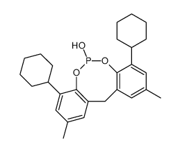 4,8-dicyclohexyl-6-hydroxy-2,10-dimethyl-12H-dibenzo[d,g][1,3,2]dioxaphosphocin结构式