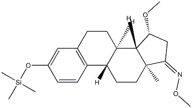 15β-Methoxy-3-[(trimethylsilyl)oxy]estra-1,3,5(10)-trien-17-one O-methyl oxime structure