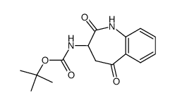 3-(S)-t-butyloxycarbonylamino-2,3,4,5-tetrahydro-1H-[1]benzazepin-2,5-dione结构式