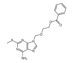9-[[2-(benzoyloxy)ethoxy]methyl]-2-(methylthio)adenine结构式