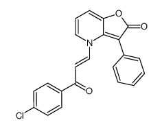 4-[trans-1-(4-chlorophenyl)-1-oxoprop-2-en-3-yl]-2-oxo-3-phenyl-2,4-dihydrofuro[3,2-b]pyridine Structure