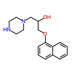 1-(NAPHTHALEN-1-YLOXY)-3-PIPERAZIN-1-YL-PROPAN-2-OL结构式