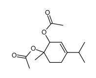 4-isopropyl-1-methylcyclohex-3-ene-1,2-diyl diacetate Structure