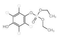 2,3,5,6-tetrachloro-4-diethoxyphosphoryloxy-phenol结构式
