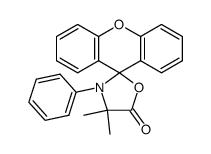 3'-phenyl-4',4'-dimethylxanthene-9-spiro-2'-oxazolidin-5'-one结构式