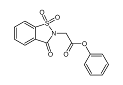 phenyl 2-(1,1-dioxido-3-oxobenzo[d]isothiazol-2(3H)-yl)acetate结构式