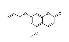 8-iodo-5-methoxy-7-prop-2-enyloxychromen-2-one结构式