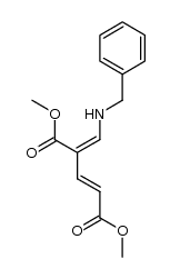 4,5-cis-5-Benzylamimo-4-methoxycarbonyl-pentadien-(2,4)-saeure-methylester Structure