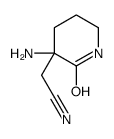 3-Piperidineacetonitrile,3-amino-2-oxo-(9CI) Structure