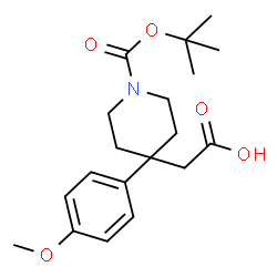 2-[1-(tert-Butoxycarbonyl)-4-(4-methoxyphenyl)piperidin-4-yl]acetic acid picture