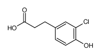 3-(3-Chloro-4-hydroxyphenyl)propionic acid结构式