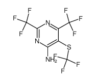 2,4-bis(trifluoromethyl)-5-trifluoromethylthio-6-aminopyrimidine结构式