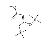 (E)-4-Trimethylsilyl-3-trimethylsiloxy-2-butensaeure-methylester结构式