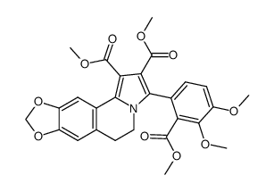 dimethyl 3-(3,4-dimethoxy-2-(methoxycarbonyl)phenyl)-5,6-dihydro-[1,3]dioxolo[4,5-g]pyrrolo[2,1-a]isoquinoline-1,2-dicarboxylate结构式