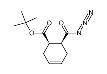 (1R,6S)-6-Azidocarbonyl-cyclohex-3-enecarboxylic acid tert-butyl ester结构式