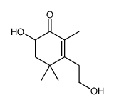 6-hydroxy-3-(2-hydroxyethyl)-2,4,4-trimethylcyclohex-2-en-1-one结构式