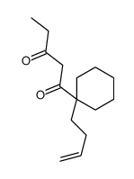 1-(1-but-3-enylcyclohexyl)pentane-1,3-dione Structure