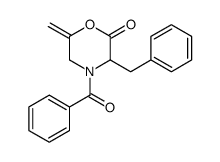 4-benzoyl-3-benzyl-6-methylidenemorpholin-2-one结构式