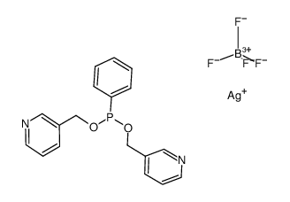 (phenylphosphino-bis-3-pyridylcarbinol)Ag(tetrafluoroborate)结构式