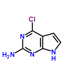 6-Chloro-7-deazaguanine structure