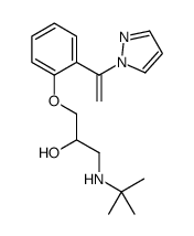 2-Propanol, 3-(tert-butylamino)-1-(6-(1-(1H-pyrazol-1-yl)vinyl)phenoxy )- Structure