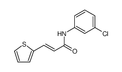 2-Propenamide, N-(3-chlorophenyl)-3-(2-thienyl)-, (2E) Structure