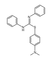 S-(4-dimethylamino-phenyl)-N,N'-diphenyl-isothiourea Structure