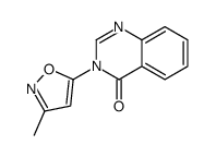 3-(3-methyl-1,2-oxazol-5-yl)quinazolin-4-one结构式
