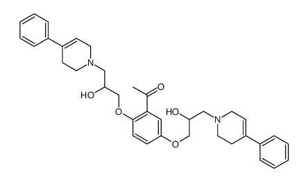 1-[2,5-bis[2-hydroxy-3-(4-phenyl-3,6-dihydro-2H-pyridin-1-yl)propoxy]phenyl]ethanone结构式